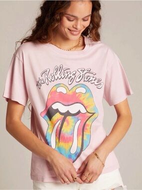 Daydreamer Pink Tie-Dye Tongue Graphic Tee